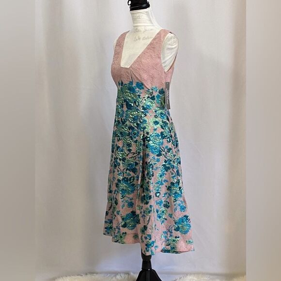 Lela Rose Floral-Jacquard A-Line Dress size 8 - Picture 7 of 13